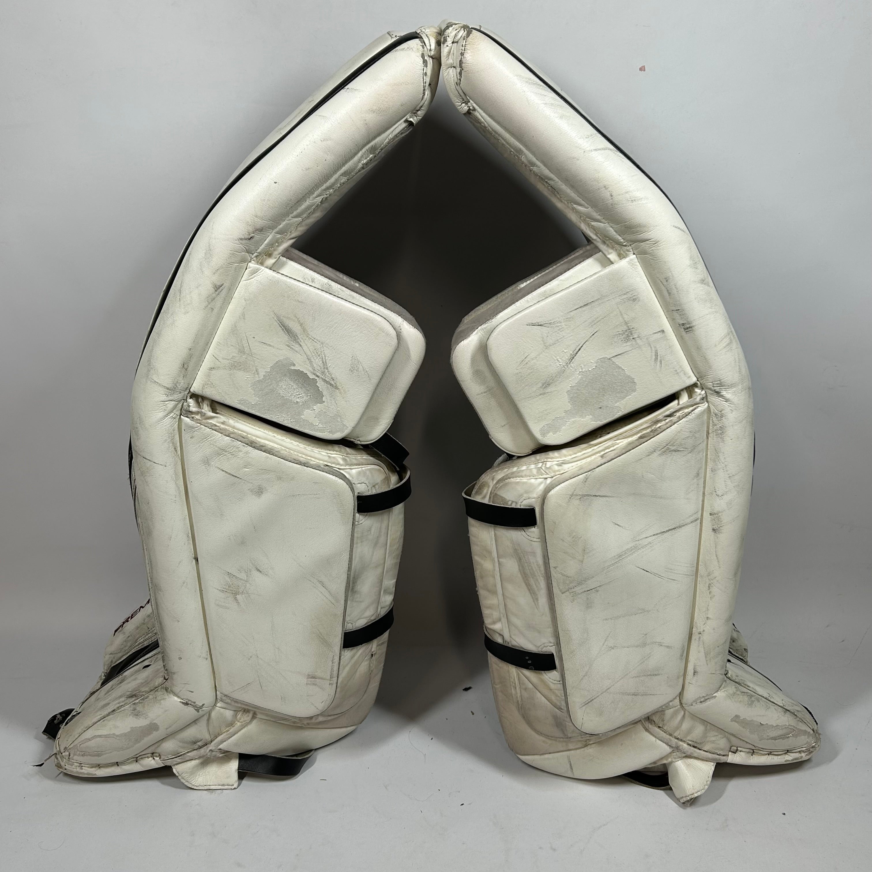 CCM Premier - Jambières de gardien de but Pro Stock (blanc/marron)
